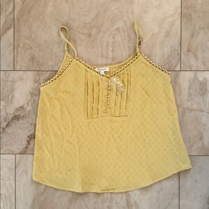 Yellow Camisole with Lace Detail